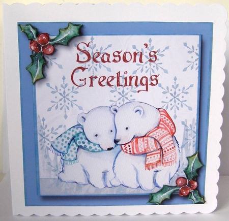 Christmas Couple - Polar Bears by Margaret McCartney