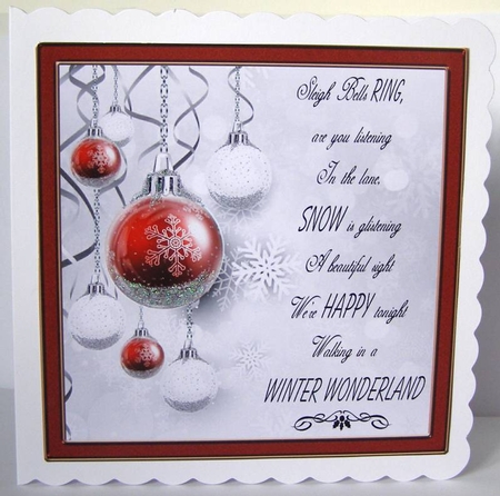 Christmas Baubles with christmas Carol  by Margaret McCartney