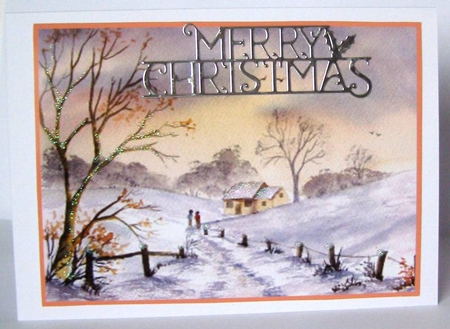 2 Winter scenes 2. A5 Christmas toppers  by Margaret McCartney