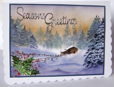 2 Winter scenes 4. A5 Christmas toppers  by Margaret McCartney