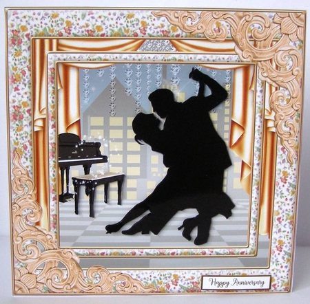 Anniversary/Romance Together We Dance Decoupage Topper by Margaret McCartney
