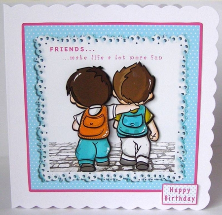 Friends Make Life A Lot More Fun - Decoupage by Margaret McCartney