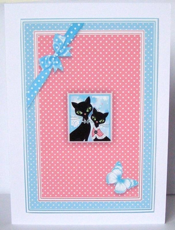 LOVE IS IN THE AIR - CUT & FOLD CARD by Margaret McCartney