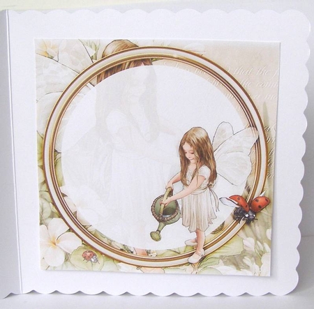 Forest Fairy Evie Cream 7x7 Insert by Margaret McCartney