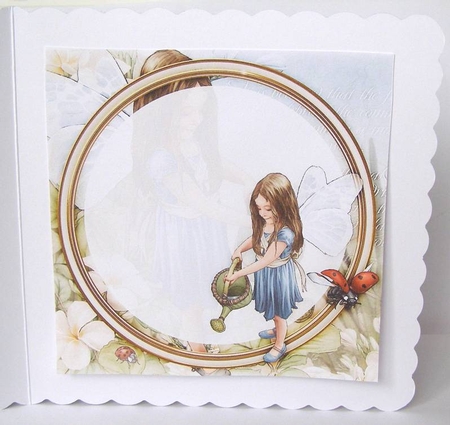 Forest Fairy Evie Blue 7x7 Insert by Margaret McCartney