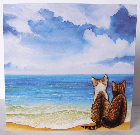 LIBRARY MINKIES DECOUPAGE by Margaret McCartney