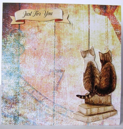 LIBRARY MINKIES DECOUPAGE by Margaret McCartney