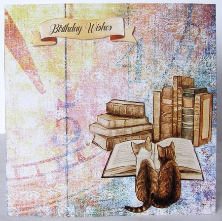 LIBRARY MINKIES DECOUPAGE by Margaret McCartney
