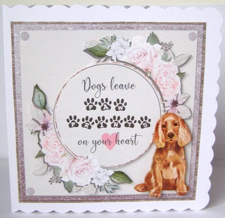 SPANIEL - PAW PRINTS by Margaret McCartney