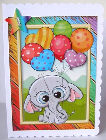 Special Delivery Grey Elephant A5 by Margaret McCartney