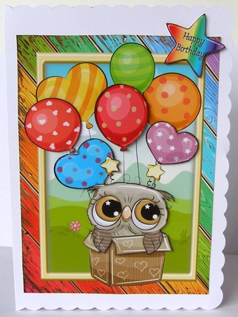 Special Delivery Brown Owl A5 by Margaret McCartney