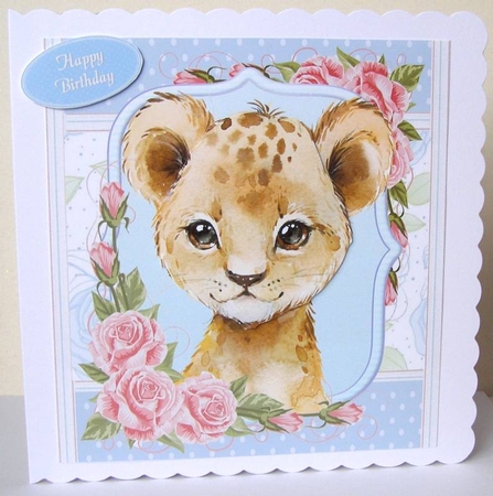 Gorgeous Yellow Leopard Shabby Chic 8x8 by Margaret McCartney