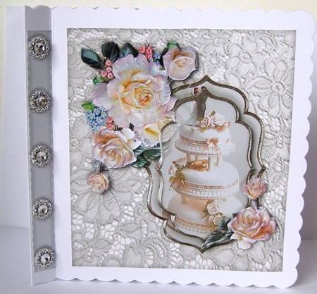 Wedding Album Card - All About the Cake by Margaret McCartney