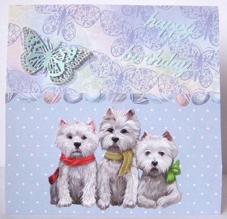 A4 Paper Lilac Papercut Butterflies on Rainbow Background by Margaret McCartney