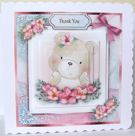 birthday card with cute flowers by Margaret McCartney