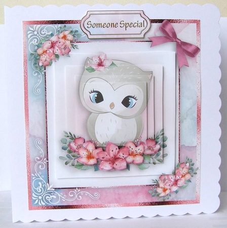 birthday card with cute flowers by Margaret McCartney