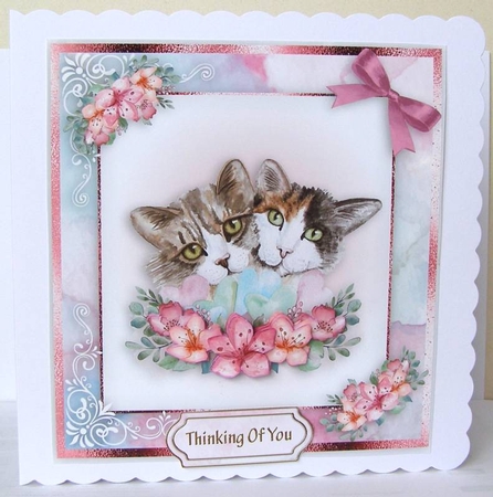 birthday card with cute flowers by Margaret McCartney