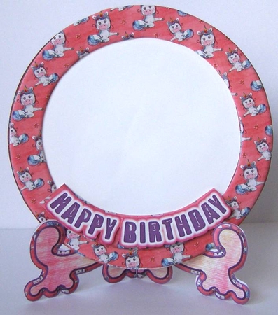 Unicorn rainbow  plate card kit with matching envelope by Margaret McCartney