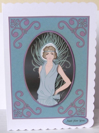 Framed Deco Lady - Davina by Margaret McCartney