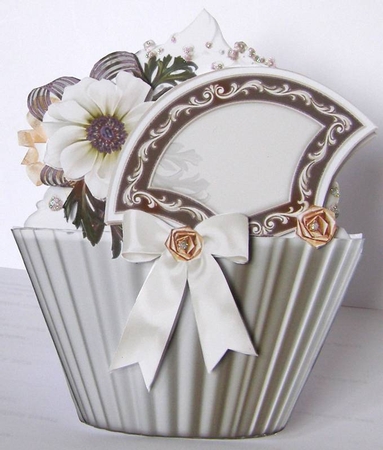 Floral Cupcake Decoupage Sheet - Purely Elegant by Margaret McCartney