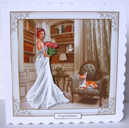 Special Occasion Decoupage 7x7ins Topper 6 by Margaret McCartney