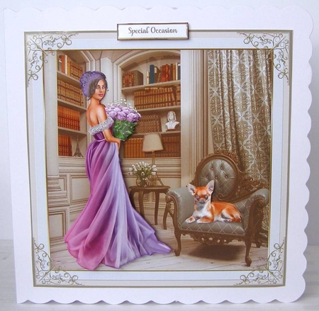 Special Occasion Decoupage 7x7ins Topper 10 by Margaret McCartney