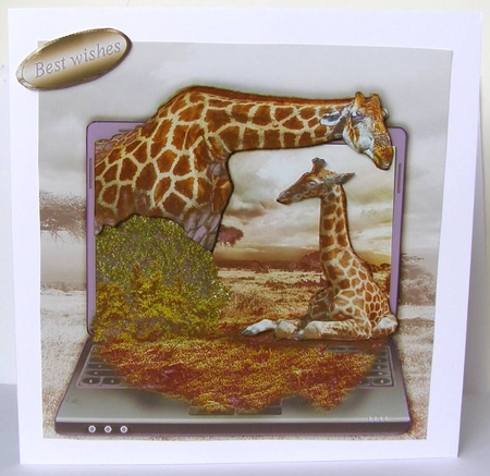 mum and baby giraffe by Margaret McCartney