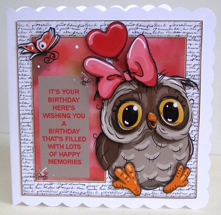Owl Birthday design by Margaret McCartney