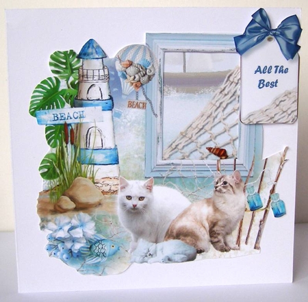 Cats On The Beach, CF8  from Bella Caribena by Margaret McCartney