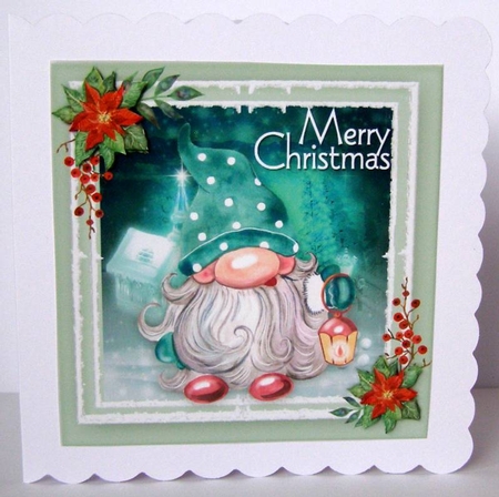 4,  Card Fronts , Christmas Gnomes by Margaret McCartney
