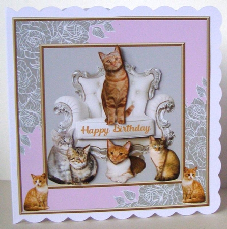 Ginger cats Birthday 3 by Margaret McCartney