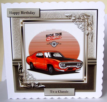 Male Card Classic Car 3 by Margaret McCartney