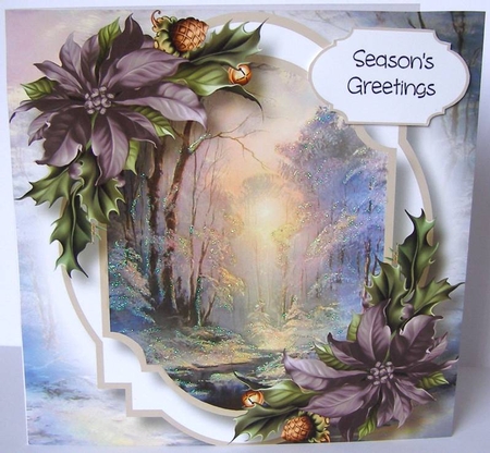 Double Mat - Beautiful Winter Morning 8x8 by Margaret McCartney