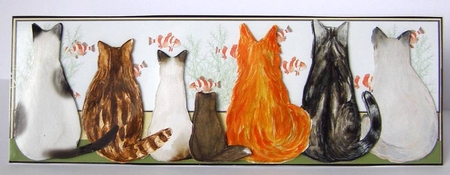 Cats Watching Fish Tank by Margaret McCartney