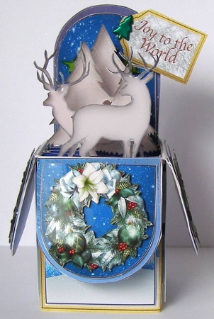 Christmas Deers Pop Up Box by Margaret McCartney