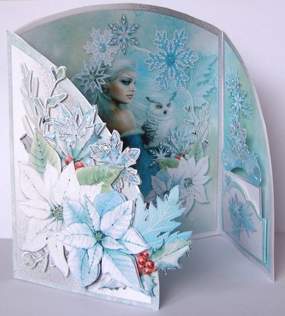 Ice Princess Half Moon Gatefold Card Kit by Margaret McCartney