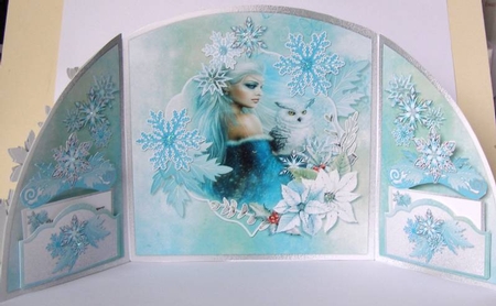 Ice Princess Half Moon Gatefold Card Kit by Margaret McCartney