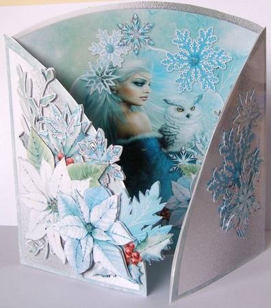 Ice Princess Half Moon Gatefold Card Kit by Margaret McCartney