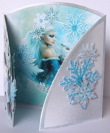 Ice Princess Half Moon Gatefold Card Kit by Margaret McCartney