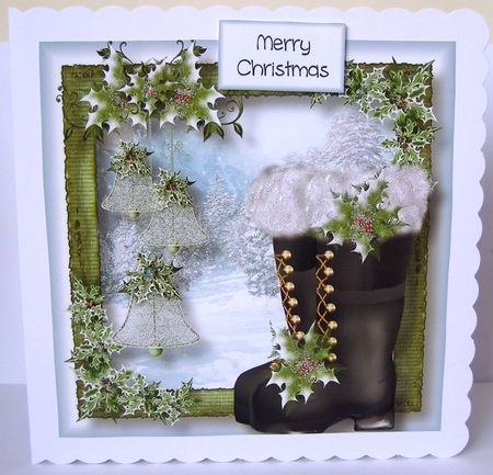 Santas Boots 8x8 by Margaret McCartney