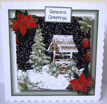 The Winter Wishing Well 8x8 by Margaret McCartney