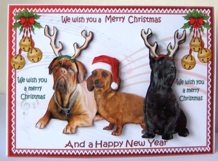 We wish you a merry Christmas from the dogs mini kit 3 by Margaret McCartney