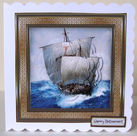 Sailing ship 6x6 by Margaret McCartney