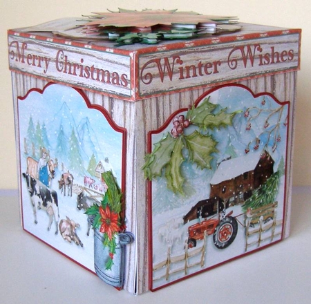Winter on the Farm Exploding Box Surprise Kit. by Margaret McCartney