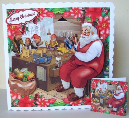 Santa Helping the Elfs by Margaret McCartney