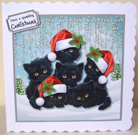Lucky Black Christmas Cats by Margaret McCartney