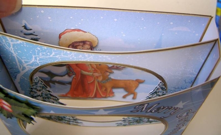 Christmas Spirit - Diorama Card by Margaret McCartney