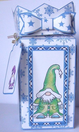 Cracker box Christmas gnomes (Blue) by Margaret McCartney