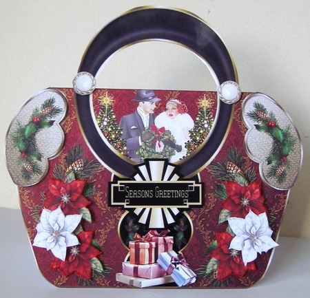 Bumper Kit of 4 Art Deco Christmas Handbags by Margaret McCartney