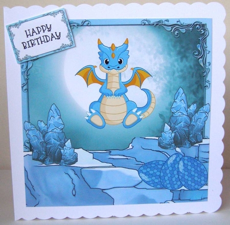 The Blue Dragon 8x8 by Margaret McCartney